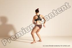 Underwear Martial art Woman White Moving poses Average long colored Dynamic poses Academic